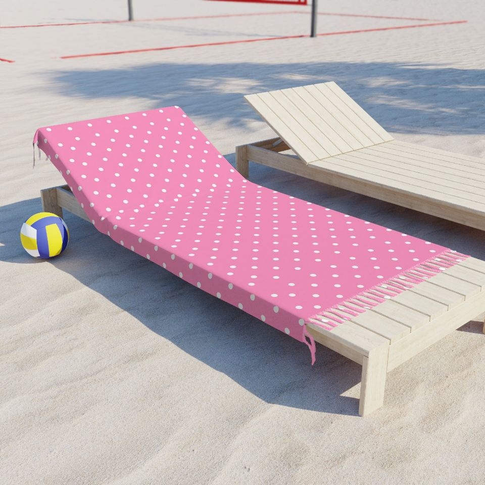 Pink Polka Dot Boho Beach Cloth