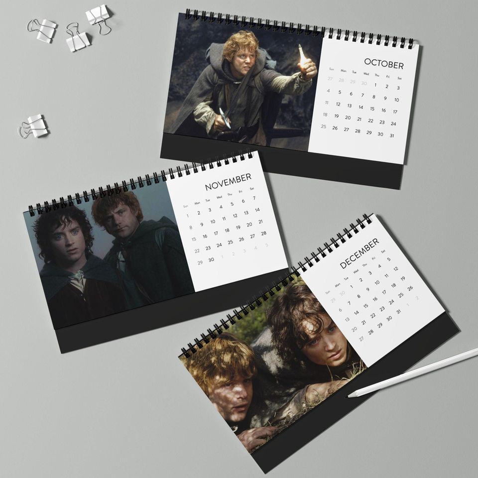 Samwise Desktop Calendar, Samwise LOTR Character Calendar, Samwise Fan Gift