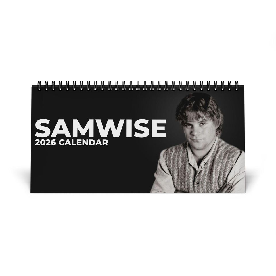 Samwise Desktop Calendar, Samwise LOTR Character Calendar, Samwise Fan Gift