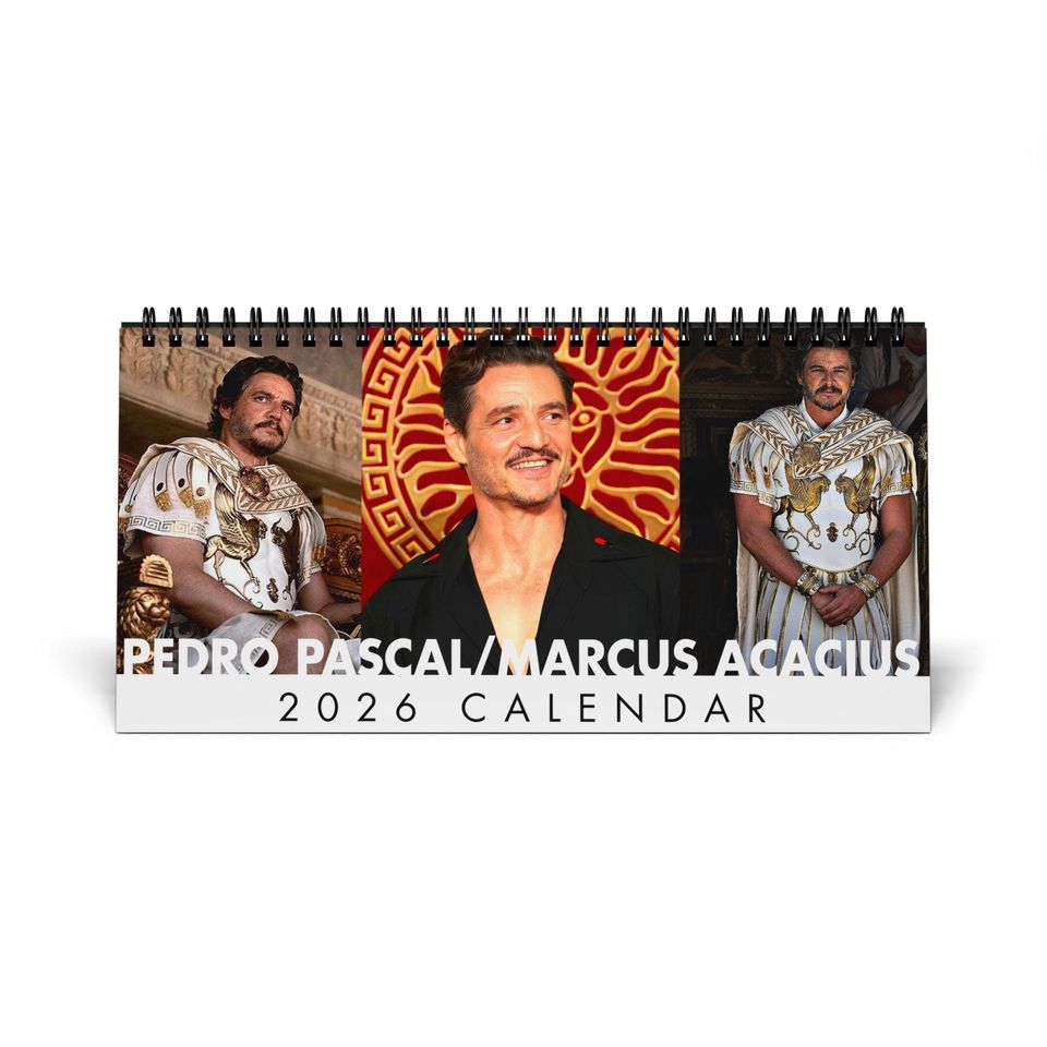 Gladiator Pedro Pascal Desk Calendar 2026, Pedro Pascal Calendar