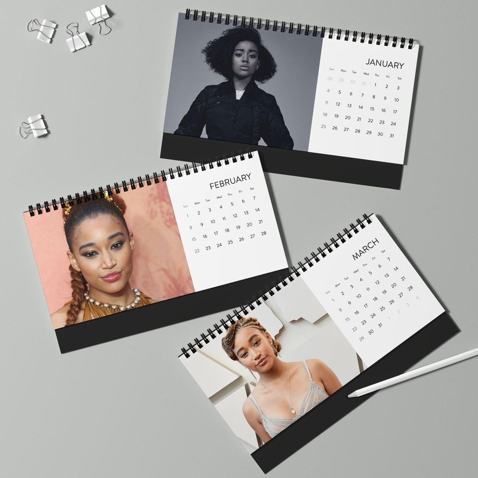 Amandla Stenberg Desktop Calendar (2026 grid), Amandla Stenberg Calendar, Amandla Stenberg Fan gifts
