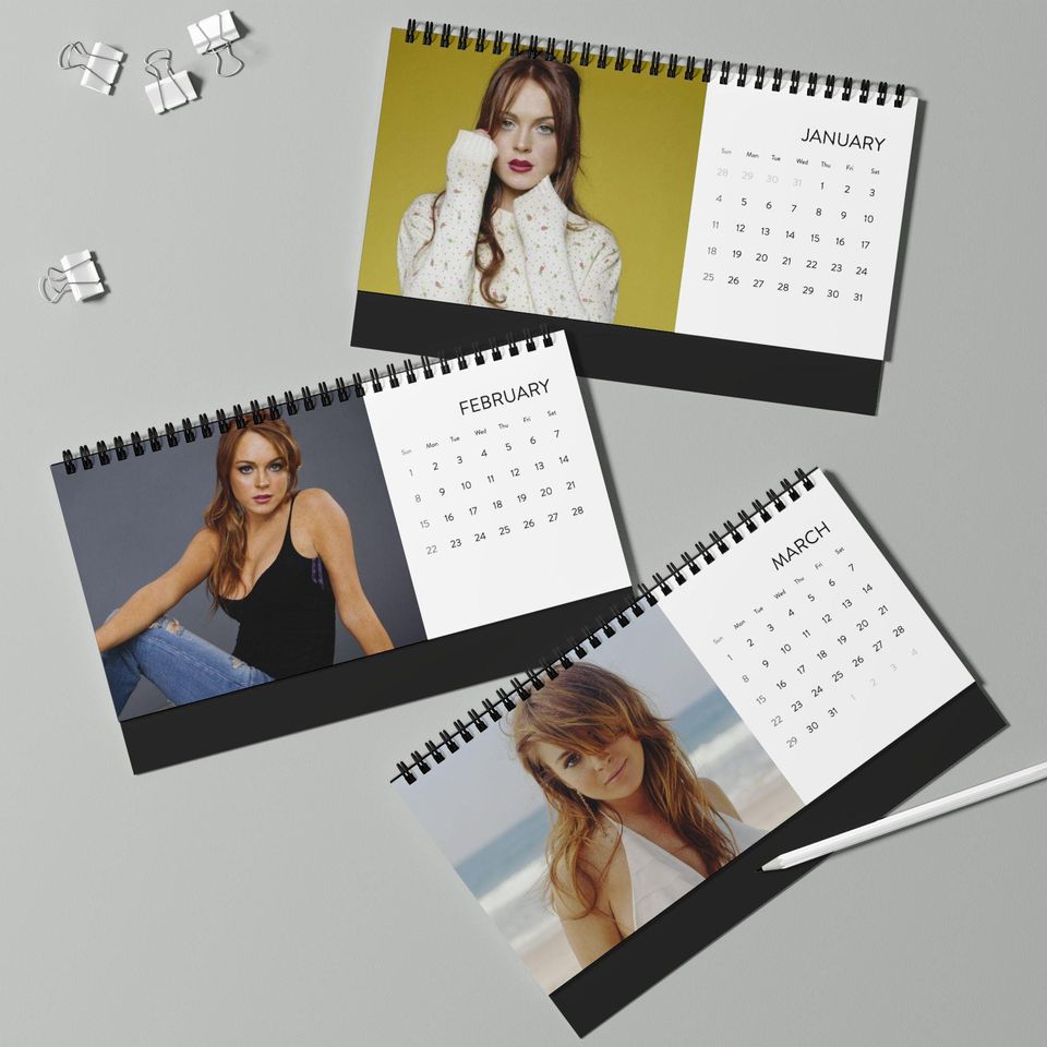 Lindsay Lohan Desktop Calendar, Lindsay Lohan Actress Calendar, Lindsay Lohan Fan Gift