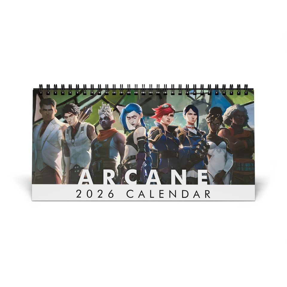 Arcane Desktop 2026 Calendar, Arcane Jinx Vi Caitlyn Jayce Viktor Calendar
