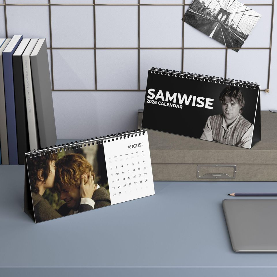 Samwise Desktop Calendar, Samwise LOTR Character Calendar, Samwise Fan Gift