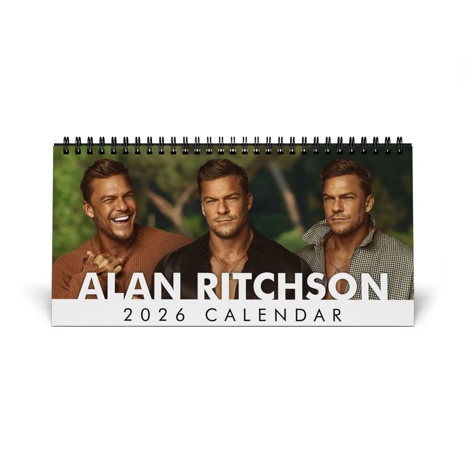 Alan Ritchson Desktop Calendar, Alan Ritchson Actor Calendar, Alan Ritchson Fan Gift