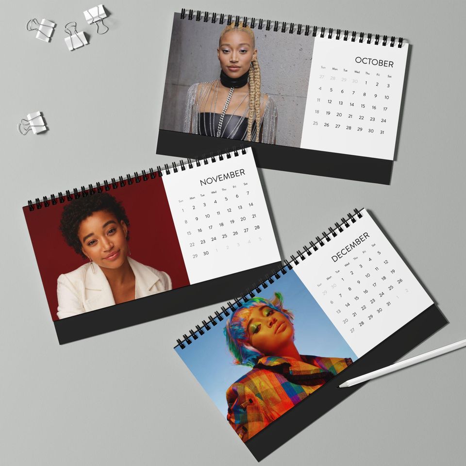 Amandla Stenberg Desktop Calendar (2026 grid), Amandla Stenberg Calendar, Amandla Stenberg Fan gifts