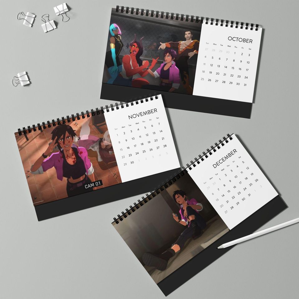 Invisigal Dispatch Game Desktop Calendar, Dispatch Invisigal Calendar, Dispatch Fan Gift