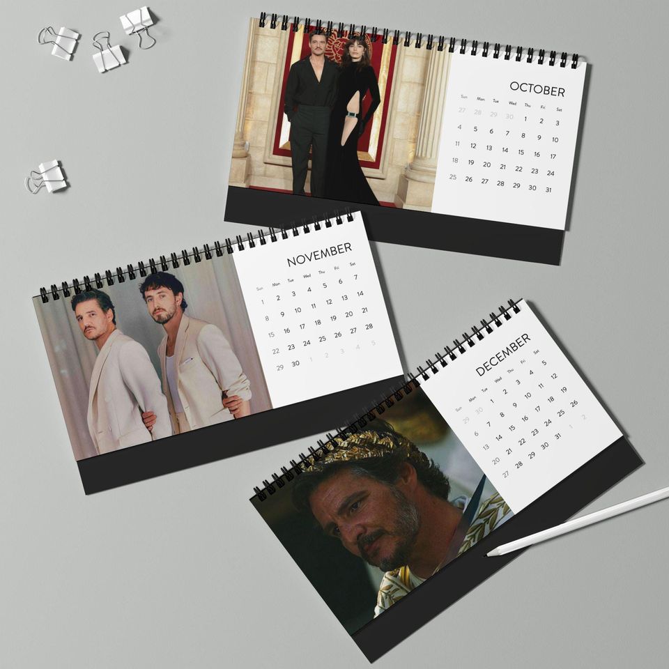 Gladiator Pedro Pascal Desk Calendar 2026, Pedro Pascal Calendar