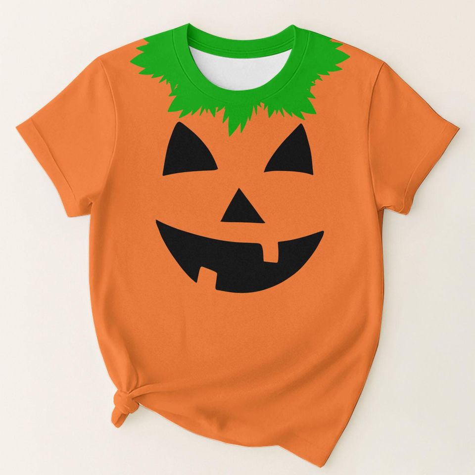 Pumpkin Halloween T-Shirt and Pants Pajama Set