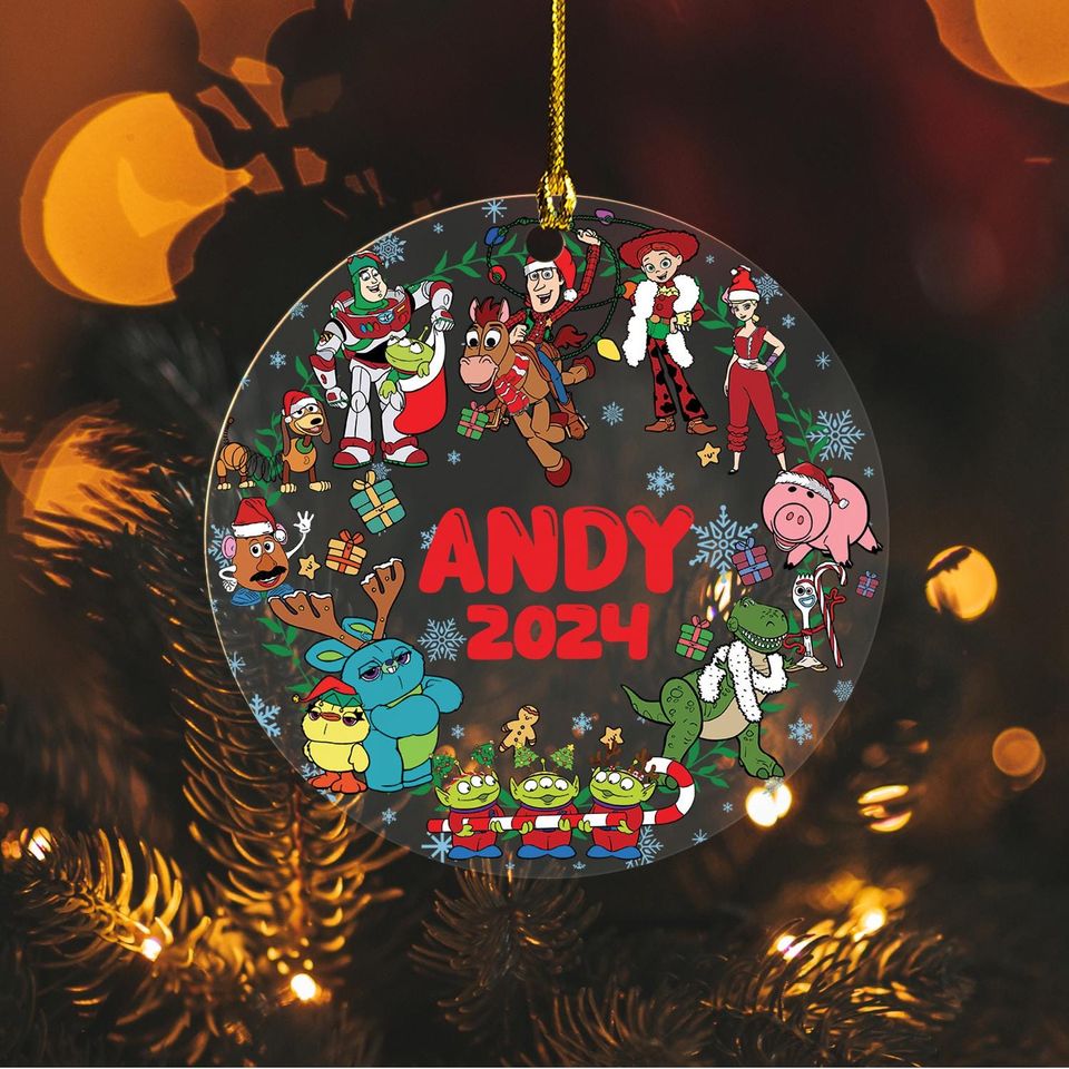 Personalized Disney Toy Story Christmas Acrylic Ornament, Christmas Gift For Kid