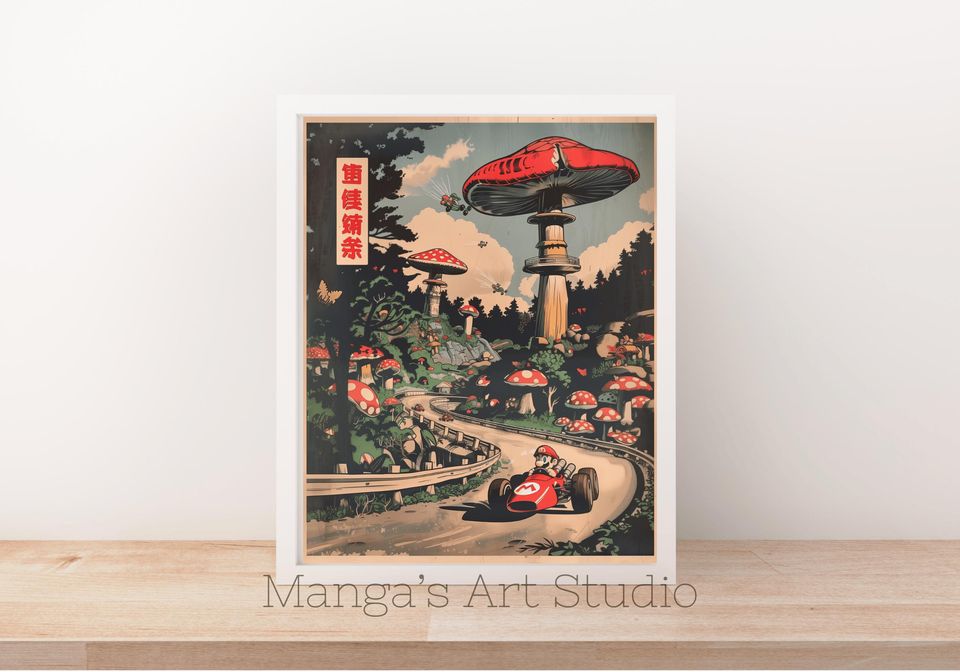 Mario Kart, Anime Poster, Japanese Home Decor