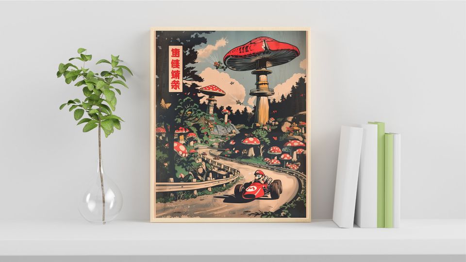 Mario Kart, Anime Poster, Japanese Home Decor