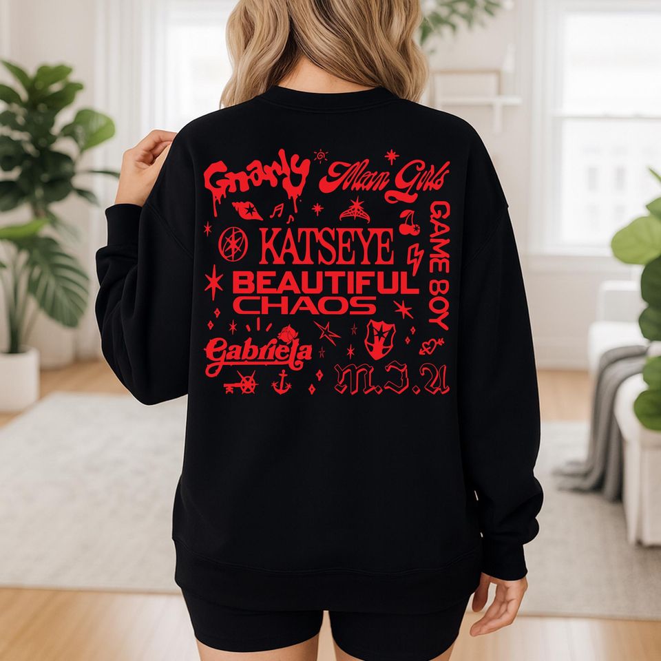 Retro Katseye Double Sided Hoodies with Katseye Kpop