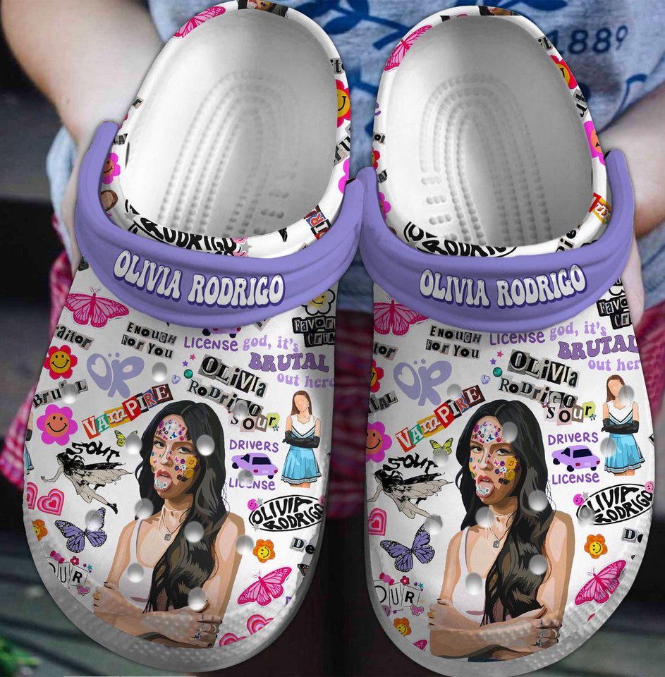 Olivia Rodrigo Clogs Shoes, Olivia Rodrigo Custom Slipper, Custom Clogs, Custom Clogs Shoes, Personalized Shoes