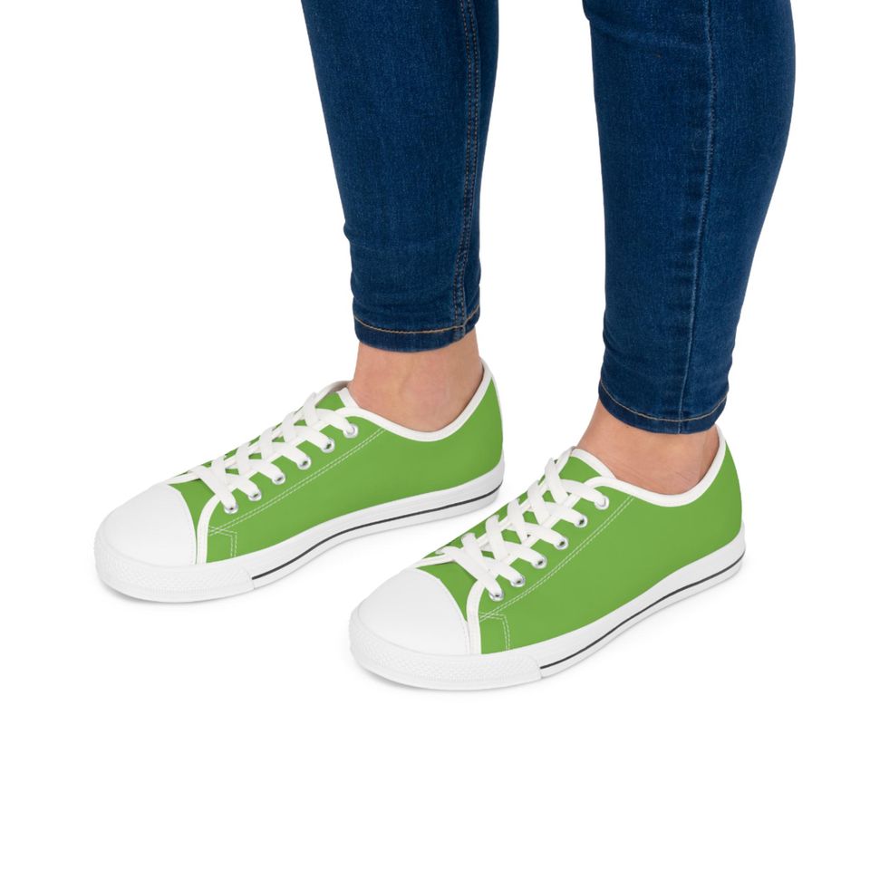 Kamala Lime Green Low Top Sneakers, Coconut Tree and BRAT Summer