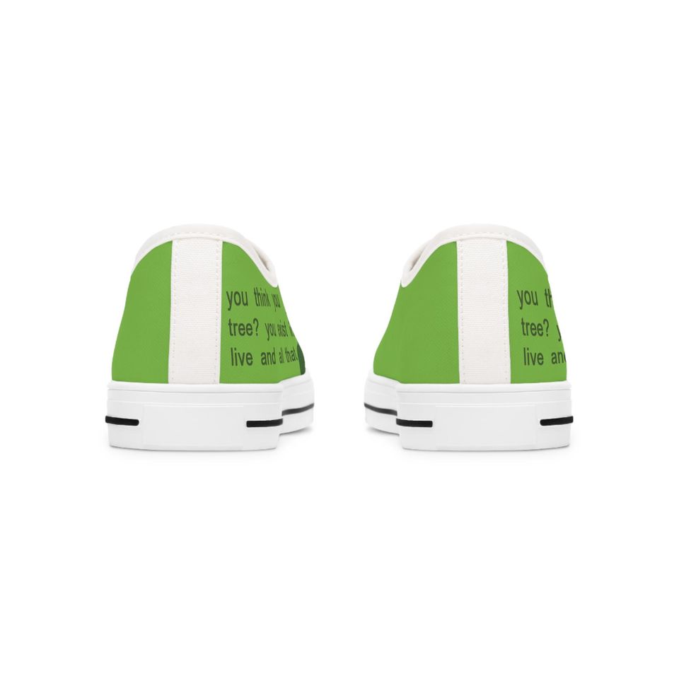 Kamala Lime Green Low Top Sneakers, Coconut Tree and BRAT Summer