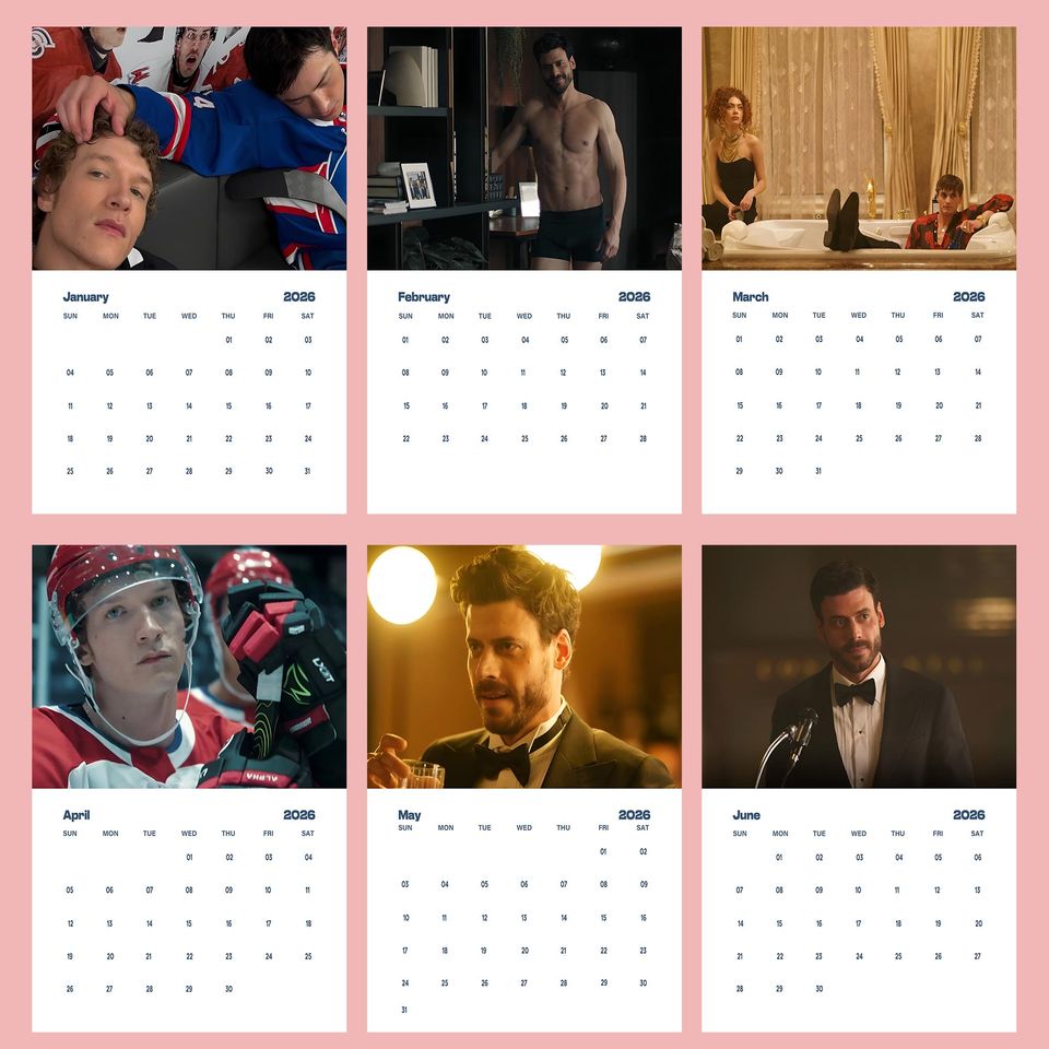 Heated Rivalry Wall Calendar 2026, Couple 2026 Calendar, Holiday Gift
