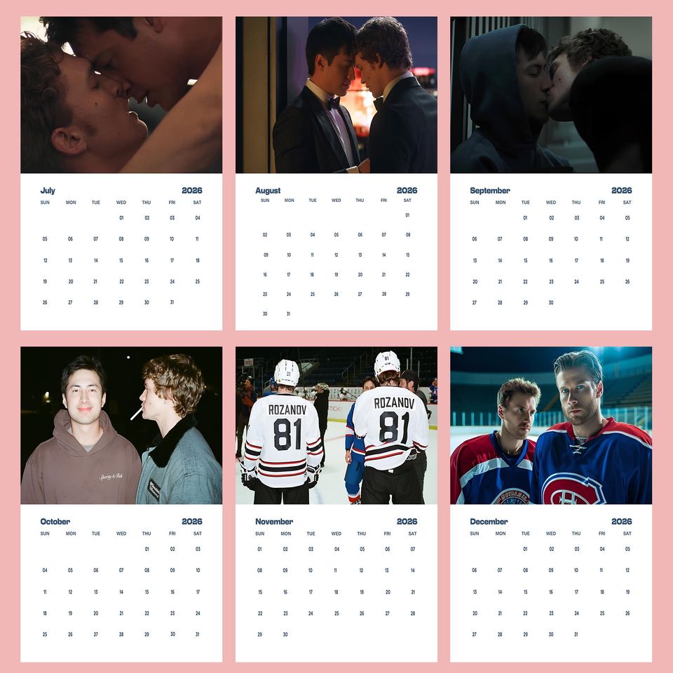 Heated Rivalry Wall Calendar 2026, Couple 2026 Calendar, Holiday Gift