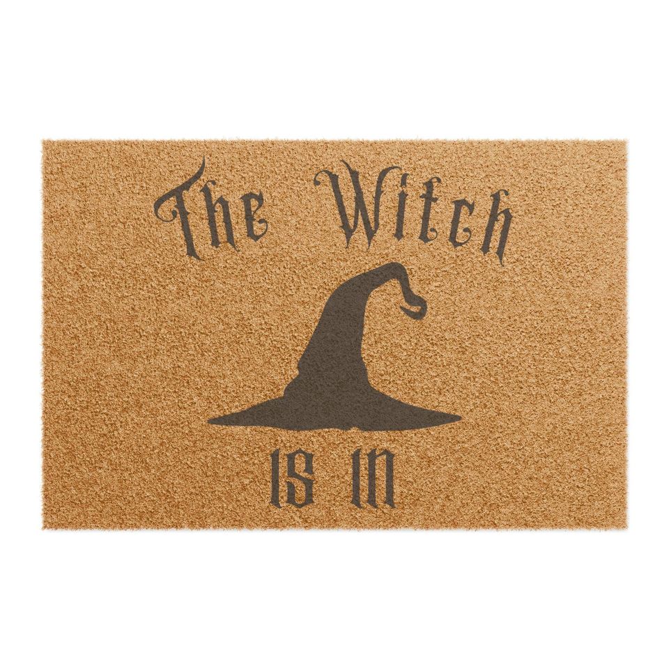 The Witch Is In Doormat: Halloween Welcome Mat