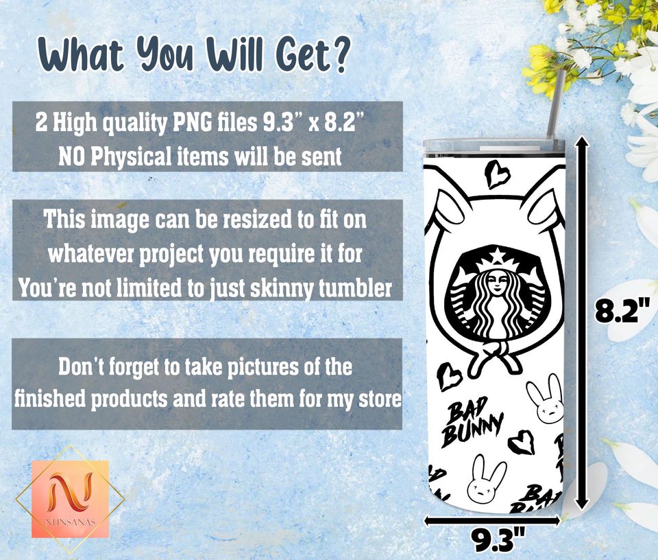 Bad Bunny Easter Day Tumbler with Lid and Straw