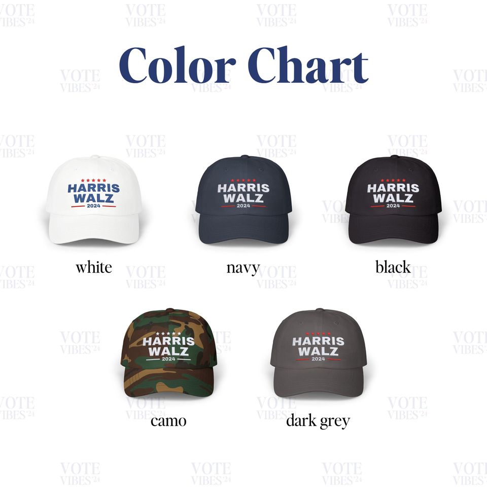 Harris Walz 2024 - Embroidered Dad Hat - Kamala Harris - Tim Walz