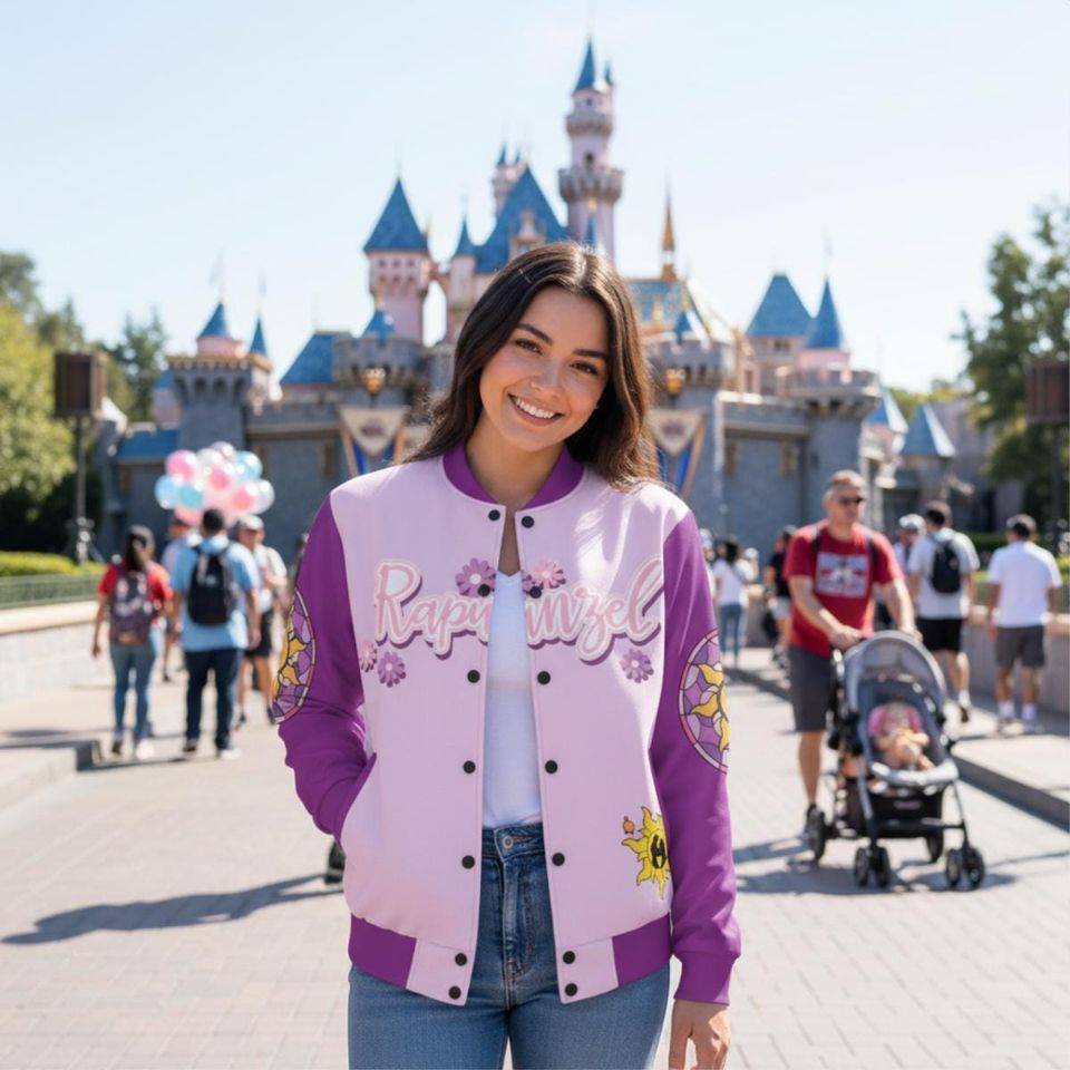 Personalized Disney Princess Varsity Jacket, Personalized Jacket, Disney Baseball Jacket