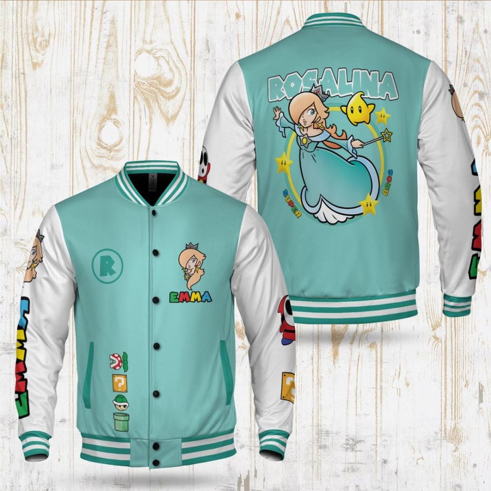 Personalized Super Mario Varsity Jacket: Custom Family Birthday Gift
