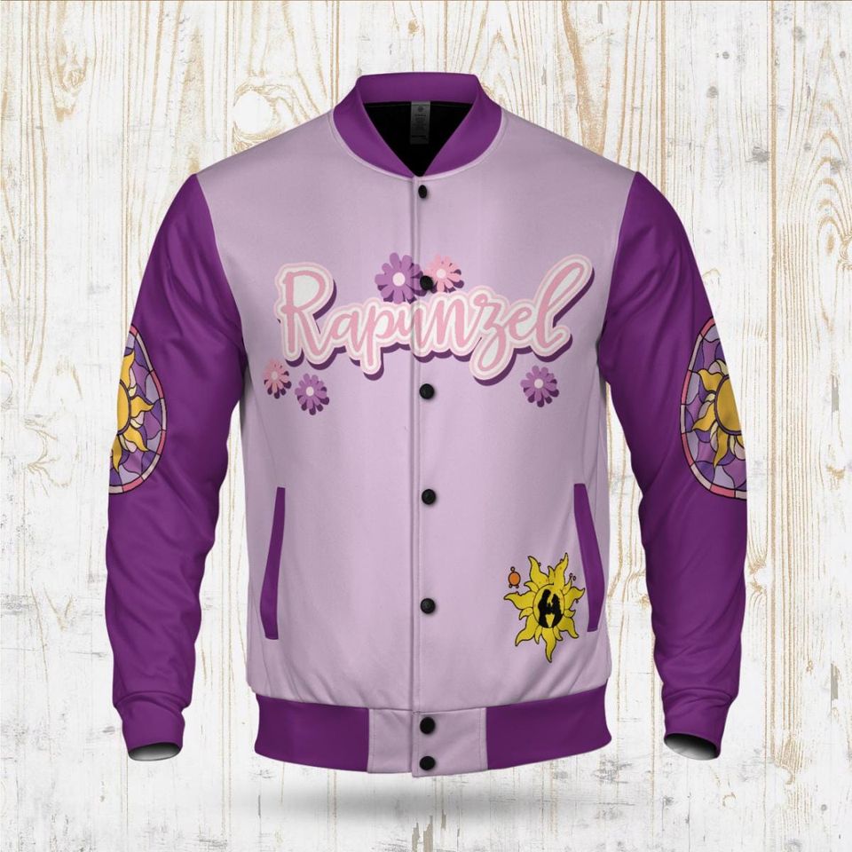 Personalized Disney Princess Varsity Jacket, Personalized Jacket, Disney Baseball Jacket