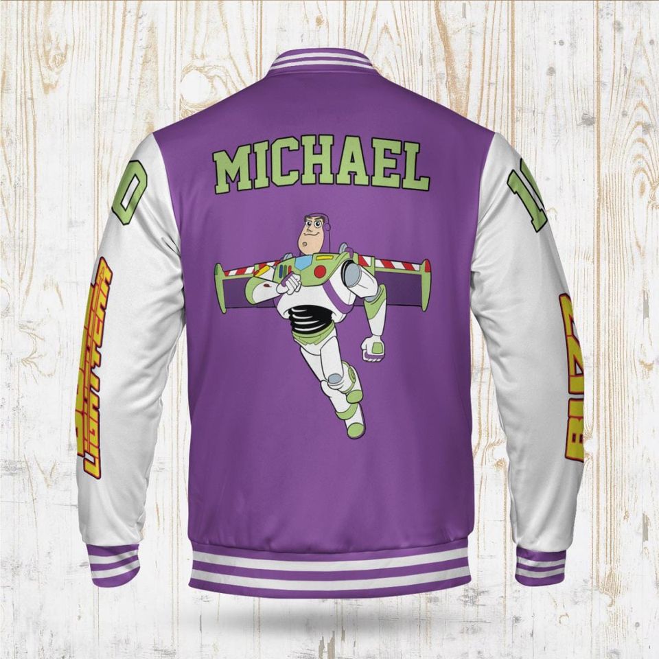 Personalized Buzz Lightyear Varsity Jacket: Toy Story Inspired Baseball Outfit