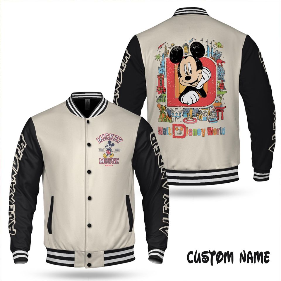 Personalized Mickey Mouse Baseball Jacket