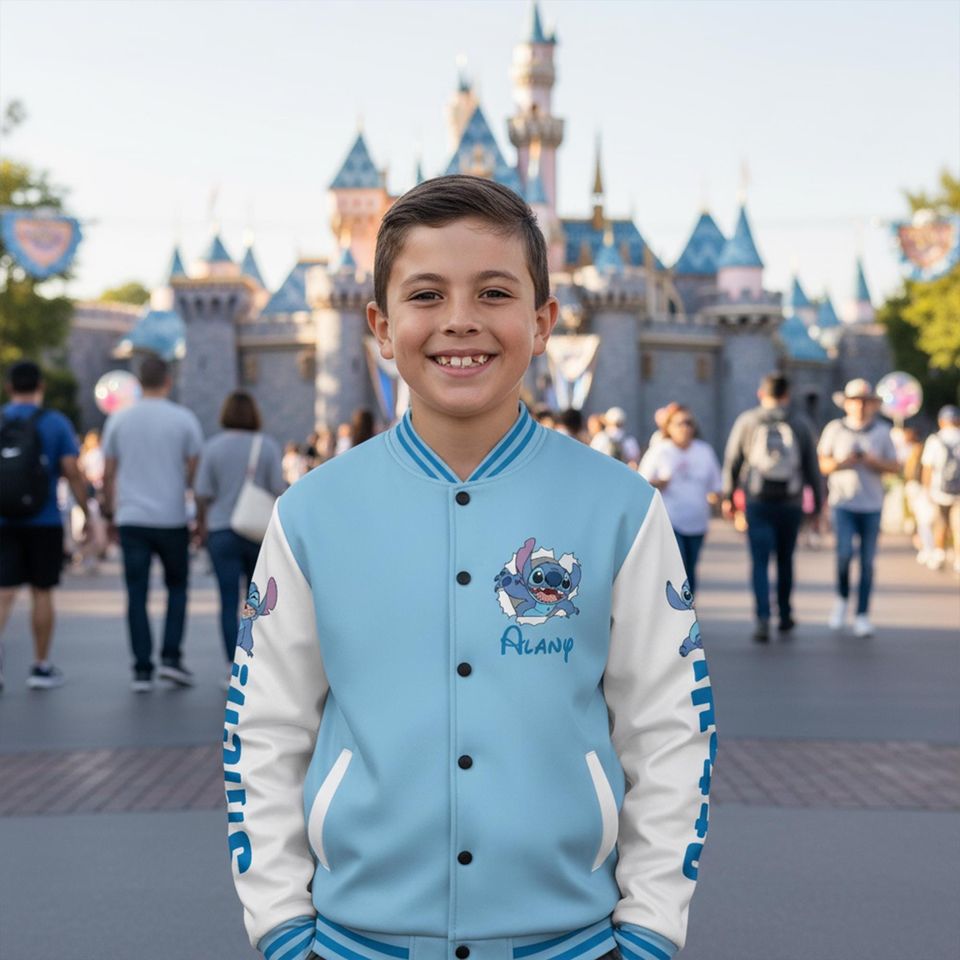 Personalized Lilo & Stitch Baseball Jacket
