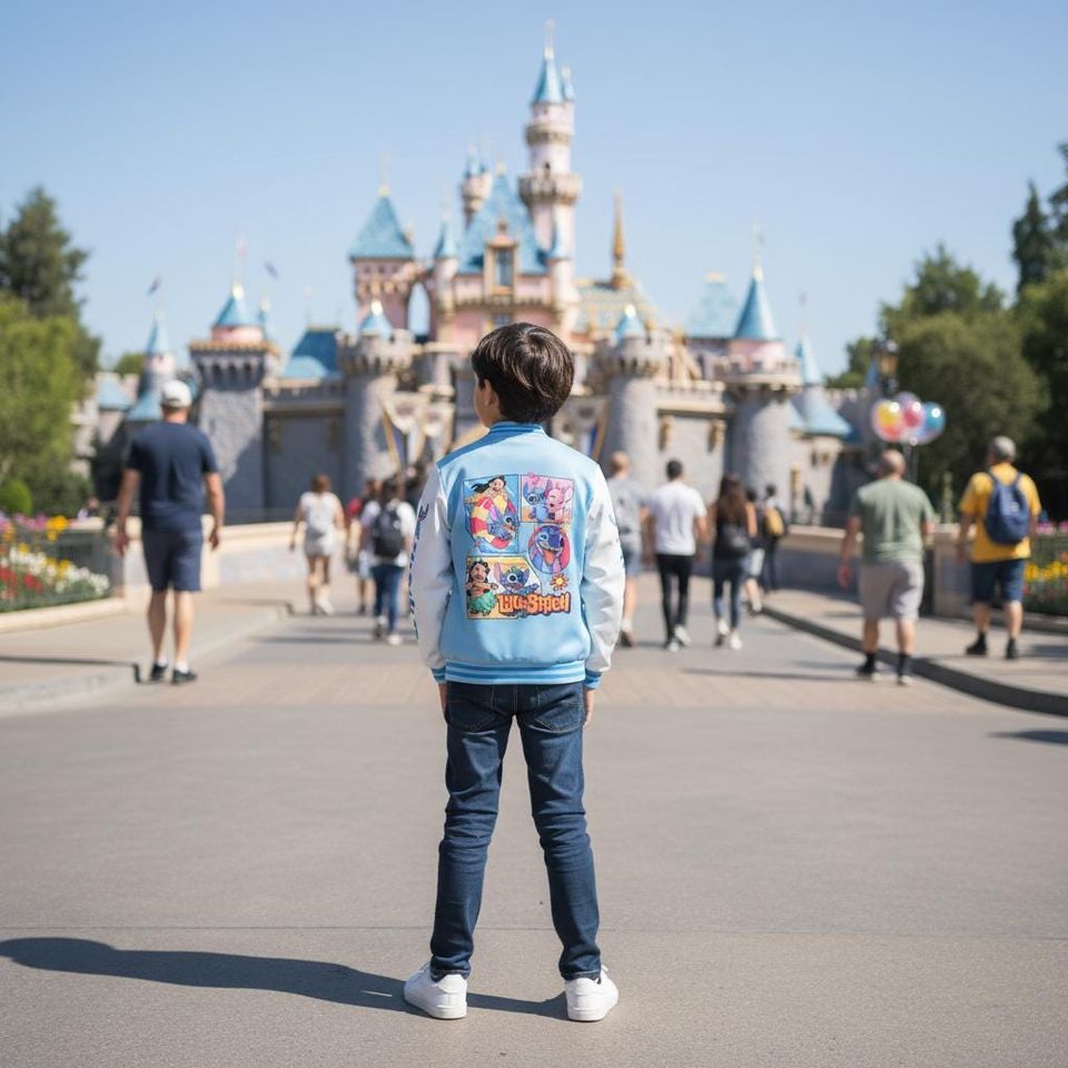 Personalized Lilo & Stitch Baseball Jacket