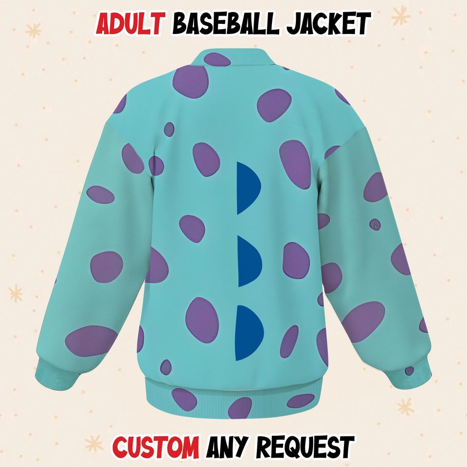 Sully Jame Sullivan Monsters University Baseball Varsity Jacket