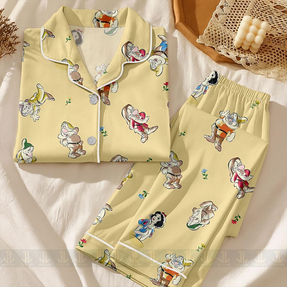 Snow White And Seven Dwarf Grumpy Dopey Unisex Pajamas Set