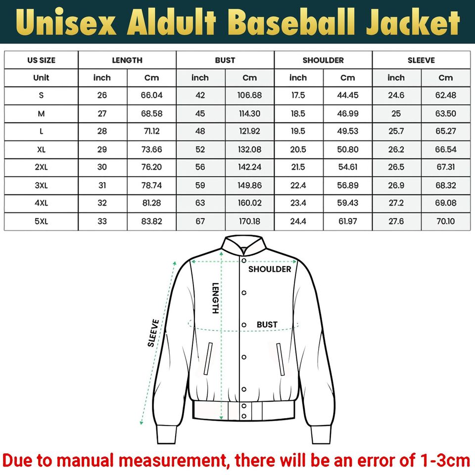 Fear Inside Out Kids and Youth Baseball Jacket, Aldult Unisex Varsity Baseball Jacket