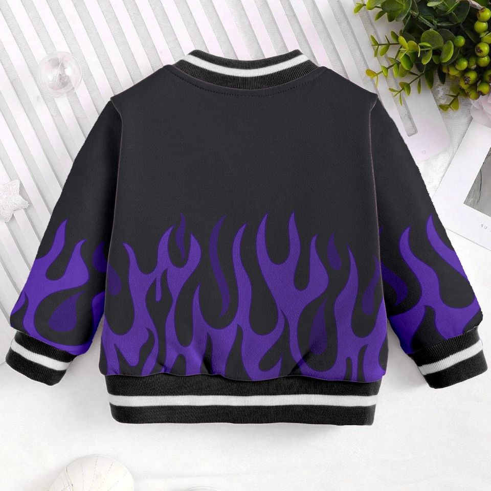 Maleficent Fire Kids and Youth Baseball Jacket, Aldult Unisex Varsity Baseball Jacket