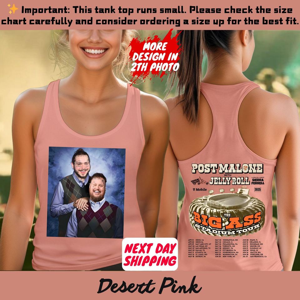 Vintage Post Malone Double Sided Tank Top - Kids & Tour Editions