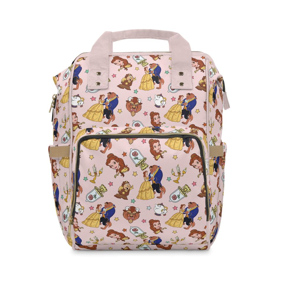 Beauty & The Beast Diaper Bag  Princess Belle Baby Backpack  Enchanted Rose Nursery Bag