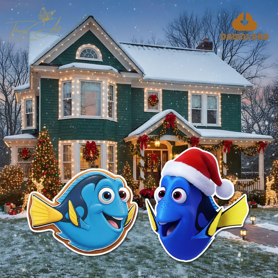 Finding Dory Christmas Cut Out: Holiday Yard Decor