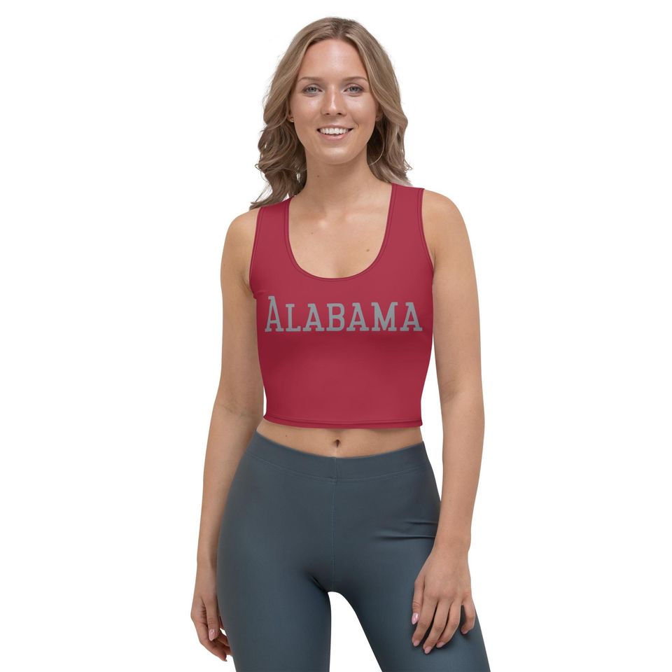 Albm Gray on Crimson Crop Top