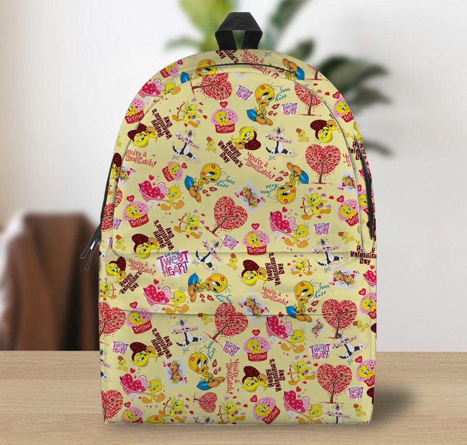 Tweety Bird Backpack, Tweety Bird School Bag, Laptop Backpack, Gift, Backpack