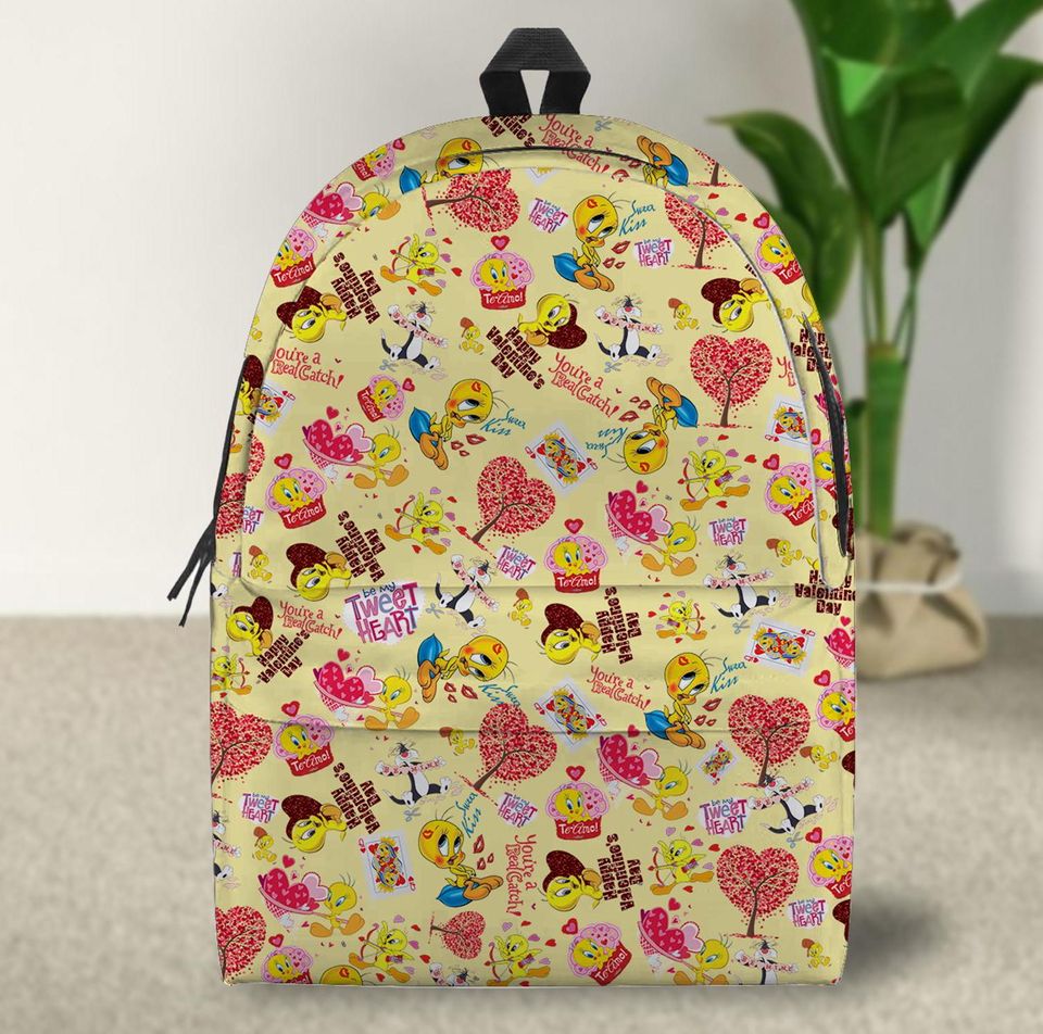 Tweety Bird Backpack, Tweety Bird School Bag, Laptop Backpack, Gift, Backpack