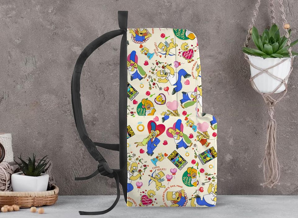 The Simpsons Family Backpack, The Simpsons School Bag, Laptop Backpack, Gift, Backpack
