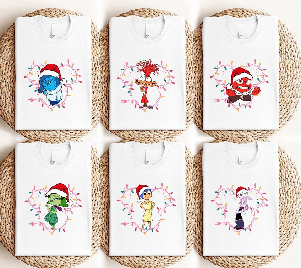 Disney Inside Out Christmas Matching Shirt, Pixar Joy & Sadness Xmas