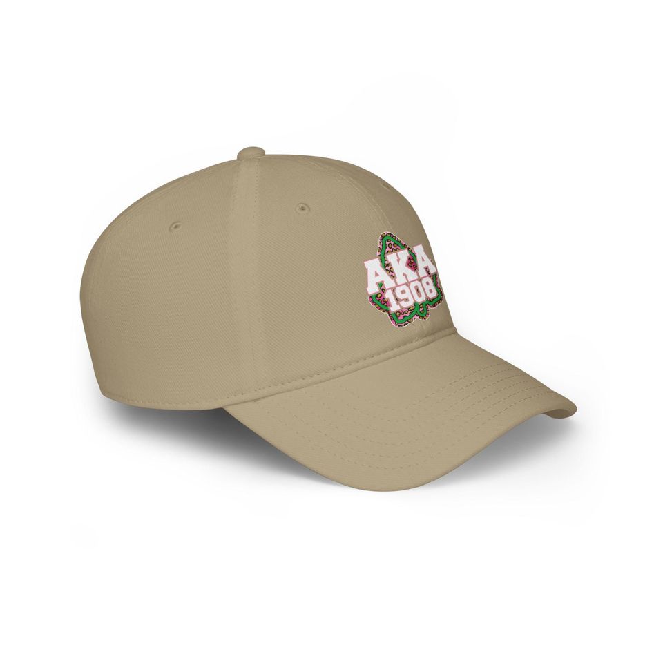 Alpha Kappa Alpha 1908 Cap, AKA Sorority Hat, Women's Greek Letter Baseball Cap, Pink and Green Hat, AKA Gift, Sorority