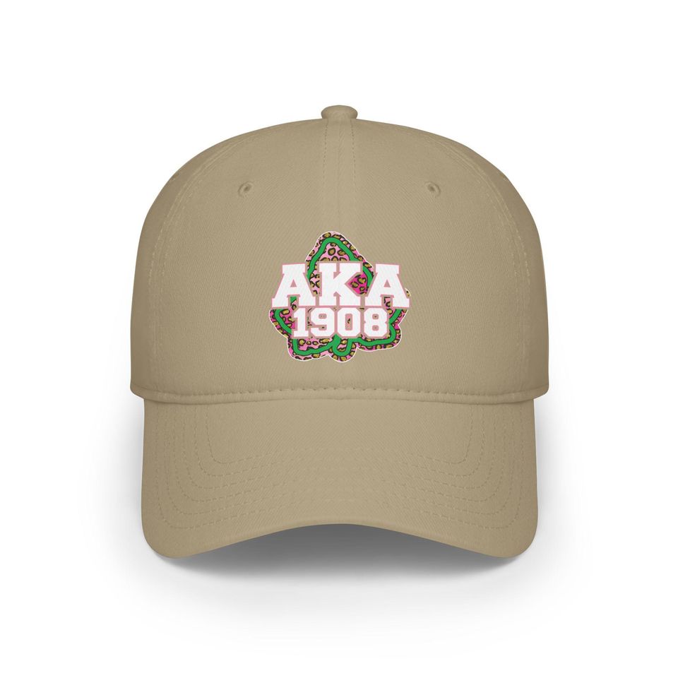 Alpha Kappa Alpha 1908 Cap, AKA Sorority Hat, Women's Greek Letter Baseball Cap, Pink and Green Hat, AKA Gift, Sorority