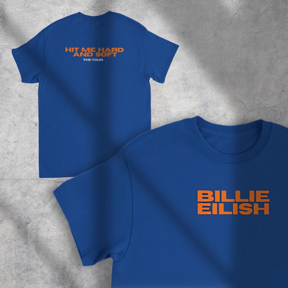 Billie Eilish Tour 'hit me hard and soft' Inspired Logo T-shirt