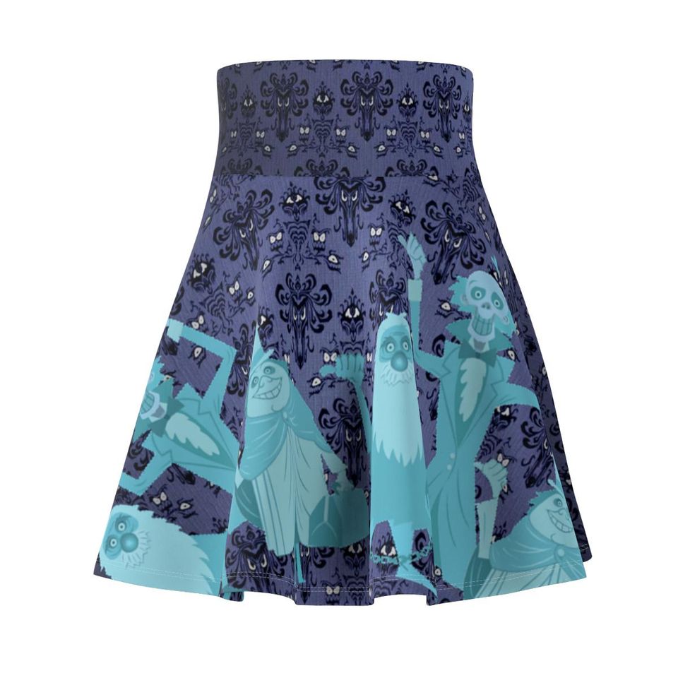 Hitch Hiking Ghosts - Haunted Mansion Wallpaper Running Skirt - Oogie Boogie Bash