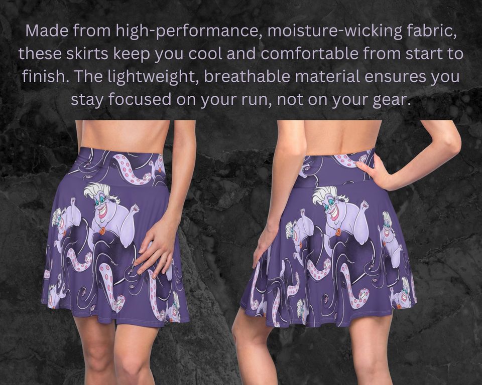 Ursula Dark Purple Running Skirt - Oogie Boogie Bash Costume