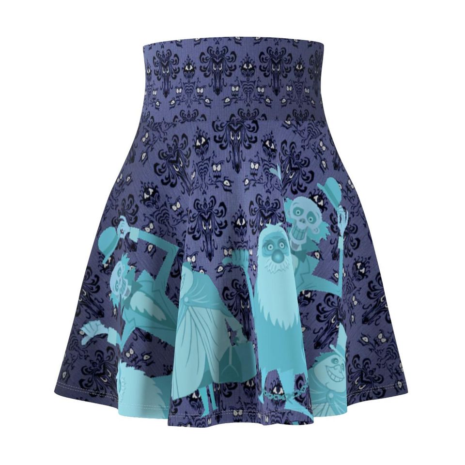Hitch Hiking Ghosts - Haunted Mansion Wallpaper Running Skirt - Oogie Boogie Bash